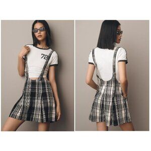 ANTHROPOLOGIE Maeve Suspender Pleated Romper